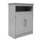 Flash Furniture Vega Cabinet Organizer w/Two Magnetic Close Doors, In-Cabinet Adjust Shlf, and Upper Opn Shelf, Gry FS-VEGA-BATH-4-GY-GG - alternate 8